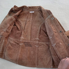 Load image into Gallery viewer, Vintage Brown Leather Belted Chore Jacket 4t
