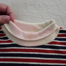 Load image into Gallery viewer, Vintage Red/Navy Striped Turtleneck 2t
