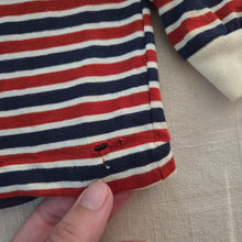 Load image into Gallery viewer, Vintage Red/Navy Striped Turtleneck 2t
