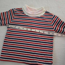 Load image into Gallery viewer, Vintage Red/Navy Striped Turtleneck 2t
