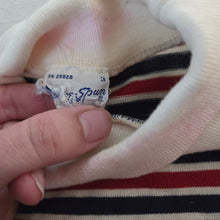 Load image into Gallery viewer, Vintage Red/Navy Striped Turtleneck 2t
