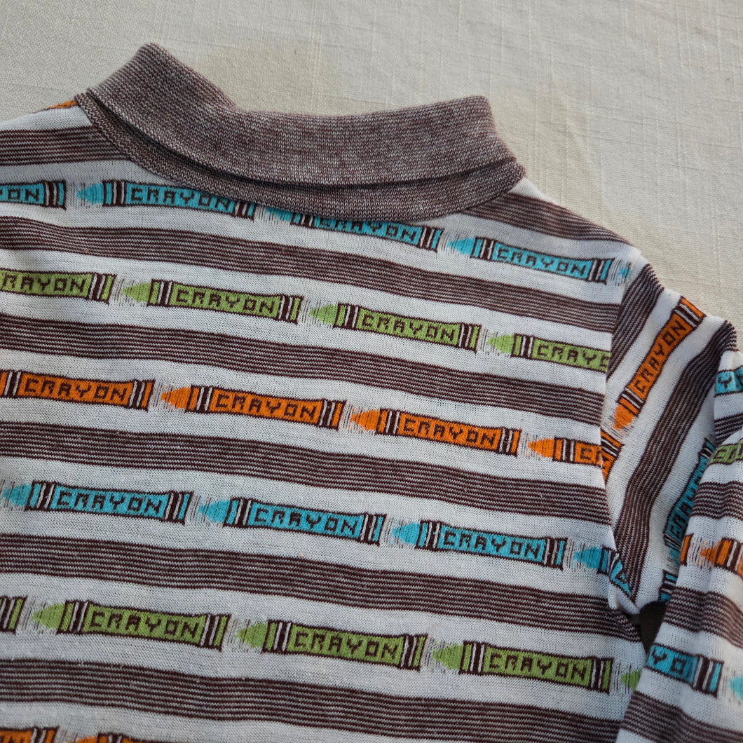 Vintage Crayons Striped Turtleneck 3t