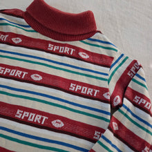 Load image into Gallery viewer, Vintage Sport Football Striped Turtleneck 3t
