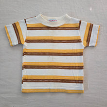 Load image into Gallery viewer, Vintage Healthtex Yellow/Brown Striped Shirt 2t
