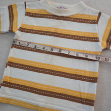Load image into Gallery viewer, Vintage Healthtex Yellow/Brown Striped Shirt 2t
