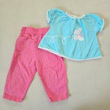 Load image into Gallery viewer, Vintage Bundle Butterfly Shirt + Pink Pants 12 months
