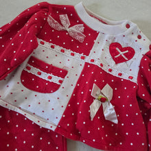 Load image into Gallery viewer, Vintage Matching Girly Sweats Set 12-18 months
