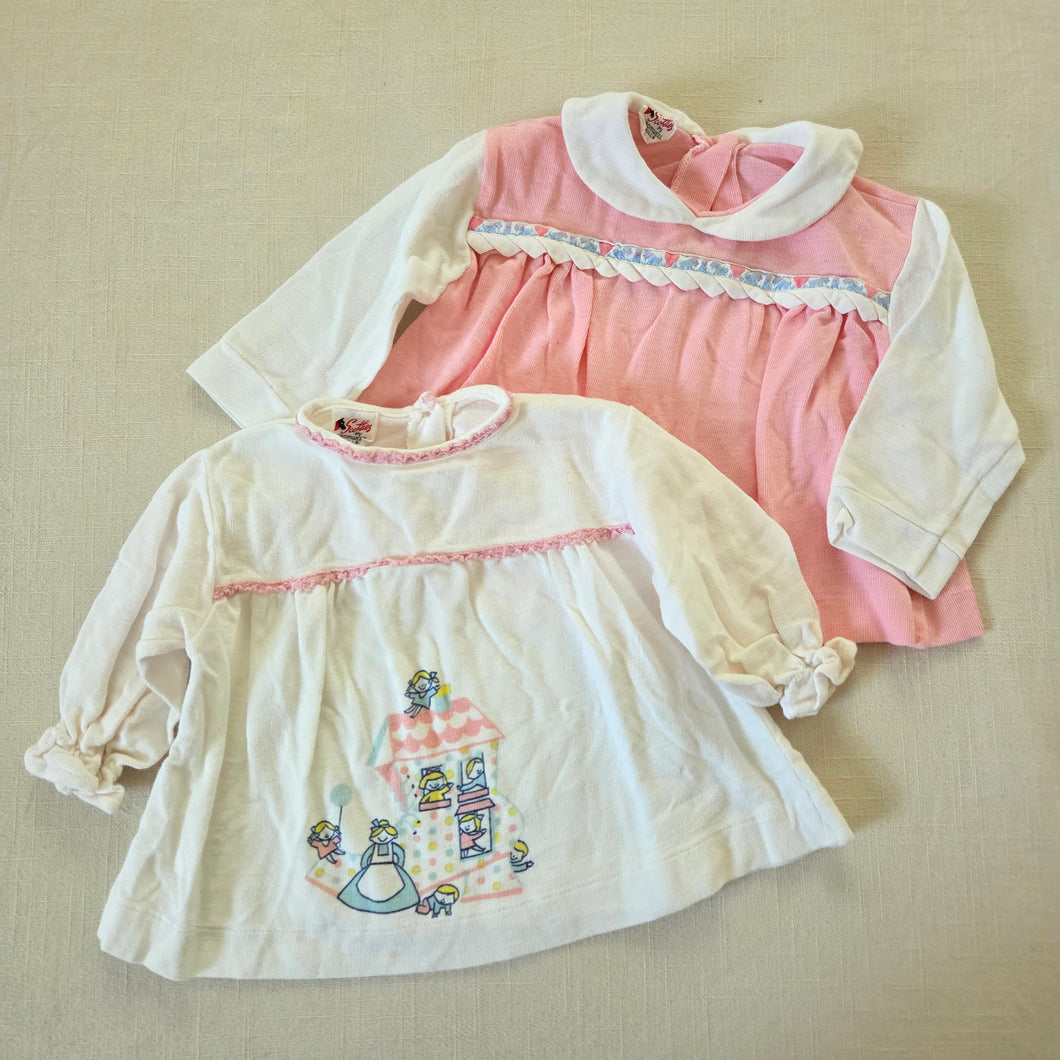 Vintage Bundle Girly Long Sleeve Shirts 6 months