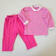 Load image into Gallery viewer, Vintage Pink Striped Matching Set 9-12 months
