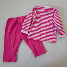Load image into Gallery viewer, Vintage Pink Striped Matching Set 9-12 months
