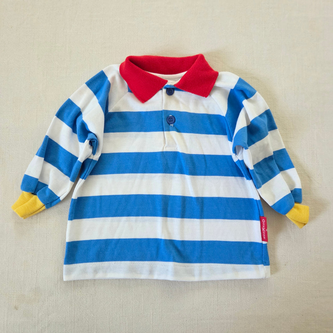 Vintage Oshkosh Primary Striped Long Sleeve 12 months