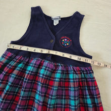 Load image into Gallery viewer, Vintage Oshkosh Plaid Flower Dress kids 6
