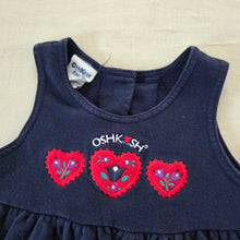 Load image into Gallery viewer, Vintage Oshkosh Navy Heart Dress 4t
