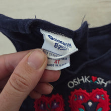 Load image into Gallery viewer, Vintage Oshkosh Navy Heart Dress 4t
