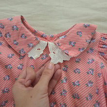 Load image into Gallery viewer, Vintage Floral Pink Striped Full Circle Dress kids 6
