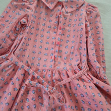 Load image into Gallery viewer, Vintage Floral Pink Striped Full Circle Dress kids 6
