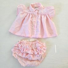 Load image into Gallery viewer, Vintage 60s Pink Ruffle Bum Set 0-3 months
