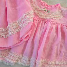 Load image into Gallery viewer, Vintage 2-Piece Frilly Ruffle Bum Pink Set 6-9 months
