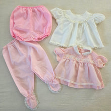 Load image into Gallery viewer, Vintage Bundle Girly Shirts + Bottoms 0-6 months
