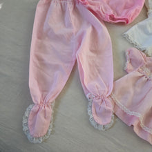 Load image into Gallery viewer, Vintage Bundle Girly Shirts + Bottoms 0-6 months
