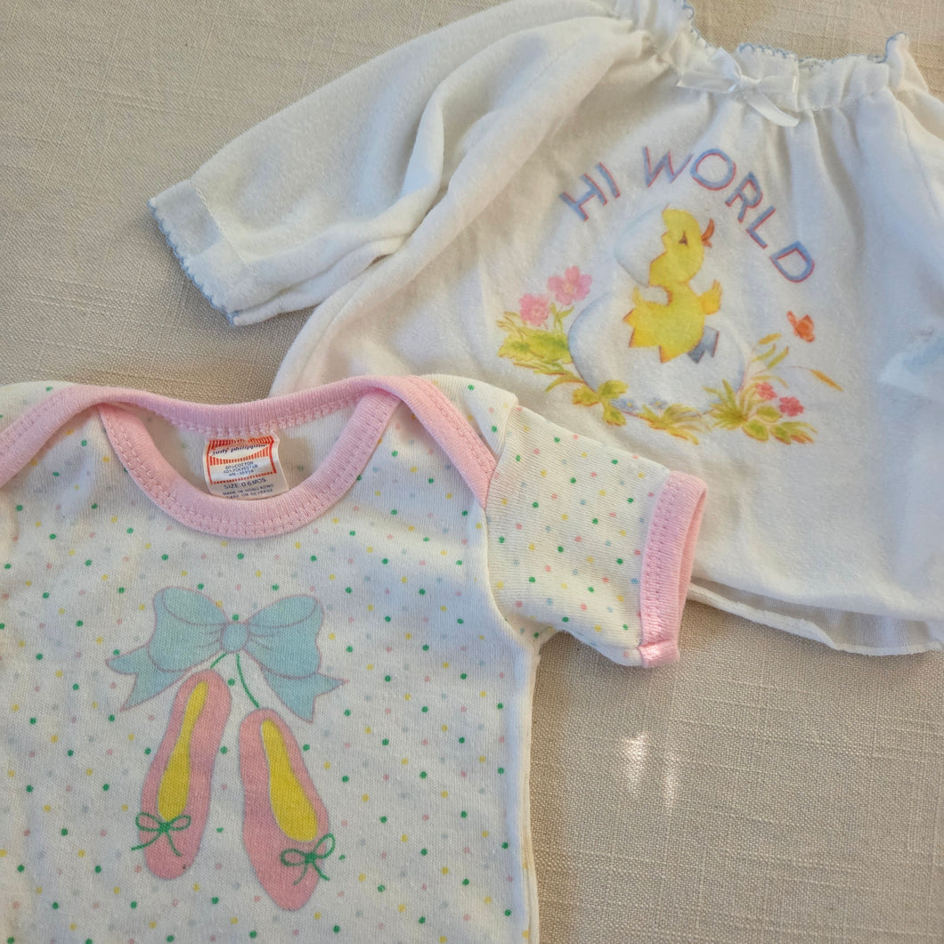 Vintage Baby Girl Shirts Bundle 0-3 months