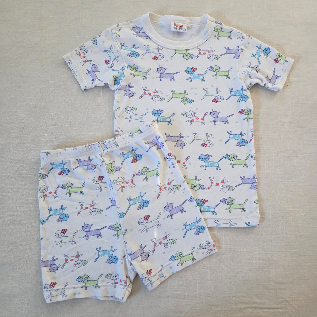 Vintage Kitties Pattern PJs Set 4t