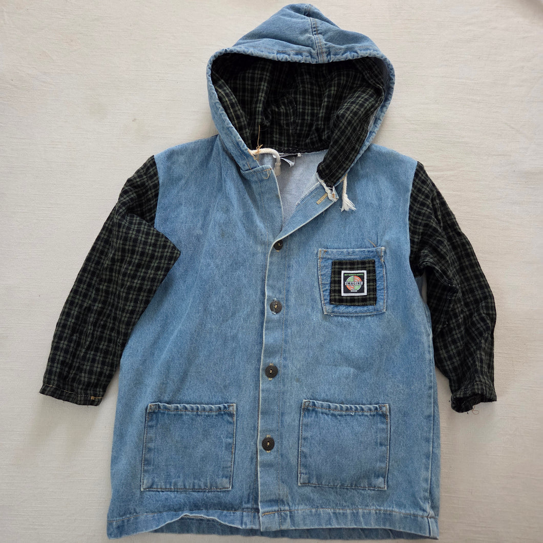 Vintage Hooded Chore Jean Jacket kids 6/7