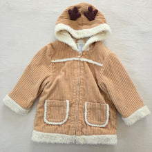 Load image into Gallery viewer, Vintage Gymboree Cord Sherpa Hooded Coat 2t
