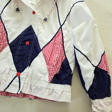 Load image into Gallery viewer, Vintage White/Red/Blue Diamond Windbreaker kids 12/14
