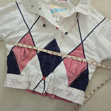 Load image into Gallery viewer, Vintage White/Red/Blue Diamond Windbreaker kids 12/14
