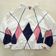 Load image into Gallery viewer, Vintage White/Red/Blue Diamond Windbreaker kids 12/14
