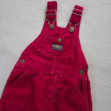 Load image into Gallery viewer, Vintage Oshkosh Red Cord Overalls 4t
