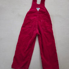 Load image into Gallery viewer, Vintage Oshkosh Red Cord Overalls 4t
