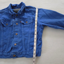 Load image into Gallery viewer, Vintage Levi&#39;s Royal Blue Trucker Jacket Orange Tab 4t/5t
