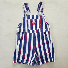Load image into Gallery viewer, Vintage Oshkosh Navy/Red Striped Shortalls 3t
