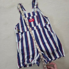 Load image into Gallery viewer, Vintage Oshkosh Navy/Red Striped Shortalls 3t
