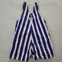 Load image into Gallery viewer, Vintage Oshkosh Navy/Red Striped Shortalls 3t
