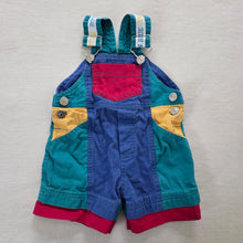Load image into Gallery viewer, Vintage Color Block Shortalls 6-9 months
