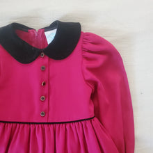 Load image into Gallery viewer, Vintage Dark Pink Long Sleeve Dress 4t
