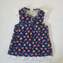 Load image into Gallery viewer, Vintage Floral Corduroy Short Dress 18-24 months
