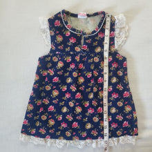 Load image into Gallery viewer, Vintage Floral Corduroy Short Dress 18-24 months
