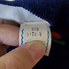 Load image into Gallery viewer, Vintage Heart Flowers Blue Cord Dress 4t
