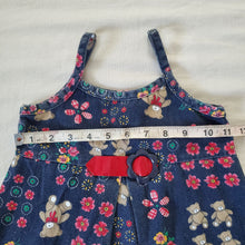 Load image into Gallery viewer, Vintage 90s Flowers + Bears Cami Dress 2t/3t
