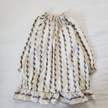 Load image into Gallery viewer, Vintage Floral Striped Cream Dress 2t
