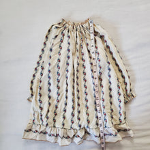 Load image into Gallery viewer, Vintage Floral Striped Cream Dress 2t
