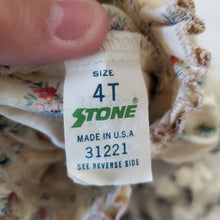 Load image into Gallery viewer, Vintage Floral Striped Cream Dress 2t
