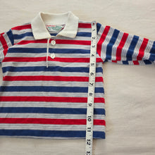 Load image into Gallery viewer, Vintage Healthtex Red/Blue Striped Long Sleeve 18-24 months
