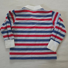 Load image into Gallery viewer, Vintage Healthtex Red/Blue Striped Long Sleeve 18-24 months

