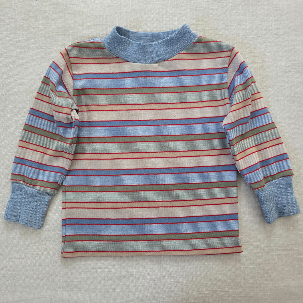 Vintage Muted Striped Long Sleeve 2t