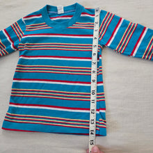 Load image into Gallery viewer, Vintage Blue/Red/Yellow Striped Long Sleeve 3t
